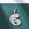 304 Stainless Steel Pendant Necklaces NJEW-H059-07P-3