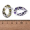 UV Plating Printed Transparent Acrylic Beads AC-CBAEEF4-21-4