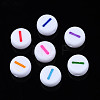 White Opaque Acrylic Beads MACR-T038-18-1-2