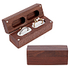 2-Slot Rectangle Black Peach Wood Couple Ring Box OBOX-WH0017-01B-1