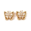 Brass Micro Pave Cubic Zirconia Beads KK-C155-02G-01-1