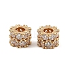 Brass Micro Pave Cubic Zirconia Beads KK-K374-20G-1