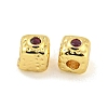 Brass Micro Pave Cubic Zirconia Beads KK-G490-18G-02-2