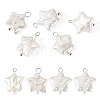 6Pcs Natural Nucleated Baroque Keshi Pearl Pendants PALLOY-TA00374-2