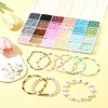 DIY Glass Seed & CCB Plastic & Imitation Pearl Beads Jewelry Making Findings Kits DIY-FS0008-15-10
