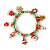 Christmas Alloy Enamel Charm Bracelets FS-WGFB03E-03-1