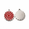 304 Stainless Steel Enamel Charms STAS-F291-03P-2
