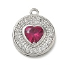 Brass Micro Pave Cubic Zirconia Pendants KK-CBA74BF-12P-01B-1
