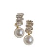 Round Alloy Crystal Rhinestone Dangle Stud Earrings FS-WGBAD05-01-6