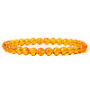 Synthetic Amber Round Beaded Stretch Bracelet SF8562-17-1-1