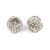 Brass Micro Pave Clear Cubic Zirconia Beads CU-CBA6A75-34P-2