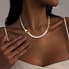 Brass Pave Clear Cubic Zirconia Tennis Necklaces WGA050F-01-2