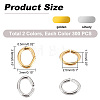 600Pcs 2 Colors Brass Jump Rings KK-DC0001-05-2