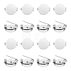 Unicraftale 40Pcs 316 Surgical Stainless Steel Brooch Base Settings STAS-UN0053-56-1
