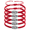 5Pcs Adjustable Braided Nylon Cord Bracelets UC0201-3-3