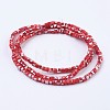 Electroplate Opaque Glass Beads Strands LS-EGLA-F121-HR-C01-2