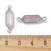 Natural Amethyst Faceted Double Terminal Pointed Hexagon Connector Charms G-G181-04P-02-3