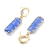 Brass Micro Pave Cubic Zirconia Dangle Stud Earrings EJEW-Q800-30KCG-2