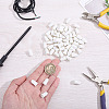 50Pcs Porcelain Wiring Terminal Cap AJEW-HY0003-40-3