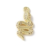 Brass Micro Pave Clear Cubic Zirconia Pendants KK-S505-04G-01-1