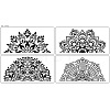 4Pcs 4 Styles Mandala Style PET Plastic Hollow Out Drawing Painting Stencils Templates DIY-WH0483-001-1