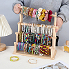 4-Tier Wood Bracelet Organizer Display Stands BDIS-WH0010-16C-3