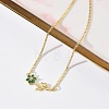 Adjustable Brass Micro Pave Clear Cubic Zirconia Box Chain Slider Bracelets BJEW-C156-09G-01-3