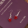 Alloy Rhinestone Plastic Dangle Earrings FS-WGD28C7-01-4