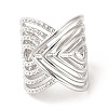 201 Stainless Steel Open Cuff Ring RJEW-E063-48P-2