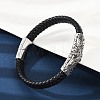 Braided Microfiber Leather Cord Bracelets BJEW-D304-09AS-1