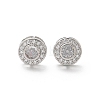 Brass Micro Pave Clear Cubic Zirconia Stud Earrings EJEW-Q015-10P-2