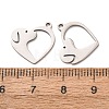 201 Stainless Steel Pendants STAS-F368-03A-P-3