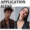 Punk-style Alloy Square Shaped Rivet Imitation Leather Chocker Necklaces NJEW-CL0001-28-5