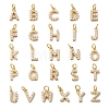 26Pcs Letter A~Z Rack Plating Brass Charms KK-B092-30-G-1
