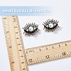 2Pcs Plastic Pearl Eye Brooch with Glass Seed Beaded JEWB-DC0001-11-3