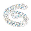 Transparent Electroplate Glass Bead Strands EGLA-P049-01A-AB02-3