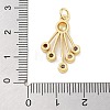 Rack Plating Brass Micro Pave Cubic Zirconia Pendants KK-Z071-74G-02-3