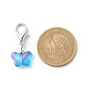 Transparent Spray Painted Glass Butterfly Pendant Decorations GL-CJ311E-P-3