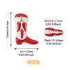 5Pcs Boot Baking Paint Glass Enamel  Beads LAMP-TADJ0001-08E-4