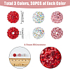 90Pcs 3 Colors Polymer Clay Rhinestone Beads RB-HY0001-02-2