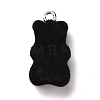 Flocky Resin Pendants RESI-D052-01D-2