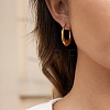 Moon 304 Stainless Steel Hoop Earrings for Women EJEW-L312-01G-2