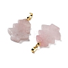 Natural Rose Quartz Pendants G-A203-01J-2