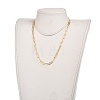 Brass Paperclip Chain Necklaces NJEW-JN02902-4