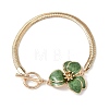 Iron Enamel Green Flower Anklets with OT Clasps for Women RN-CBA08A4-01G-2