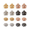 Hollow Brass Micro Pave Clear Cubic Zirconia Beads ZIRC-TA0001-16-2