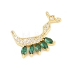 15Pcs Brass Micro Pave Cubic Zirconia Pendants KK-Z151-15G-01-3