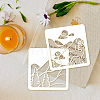 6Pcs 6 Styles MexicanTheme PET Hollow Out Drawing Painting Stencils DIY-WH0394-0079-3