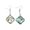 Abalone Shell/Paua Shell Dangle Earrings EJEW-F147-A12-4