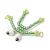 Glass Seed Beaded Links Connector Charms PALLOY-MZ01229-4